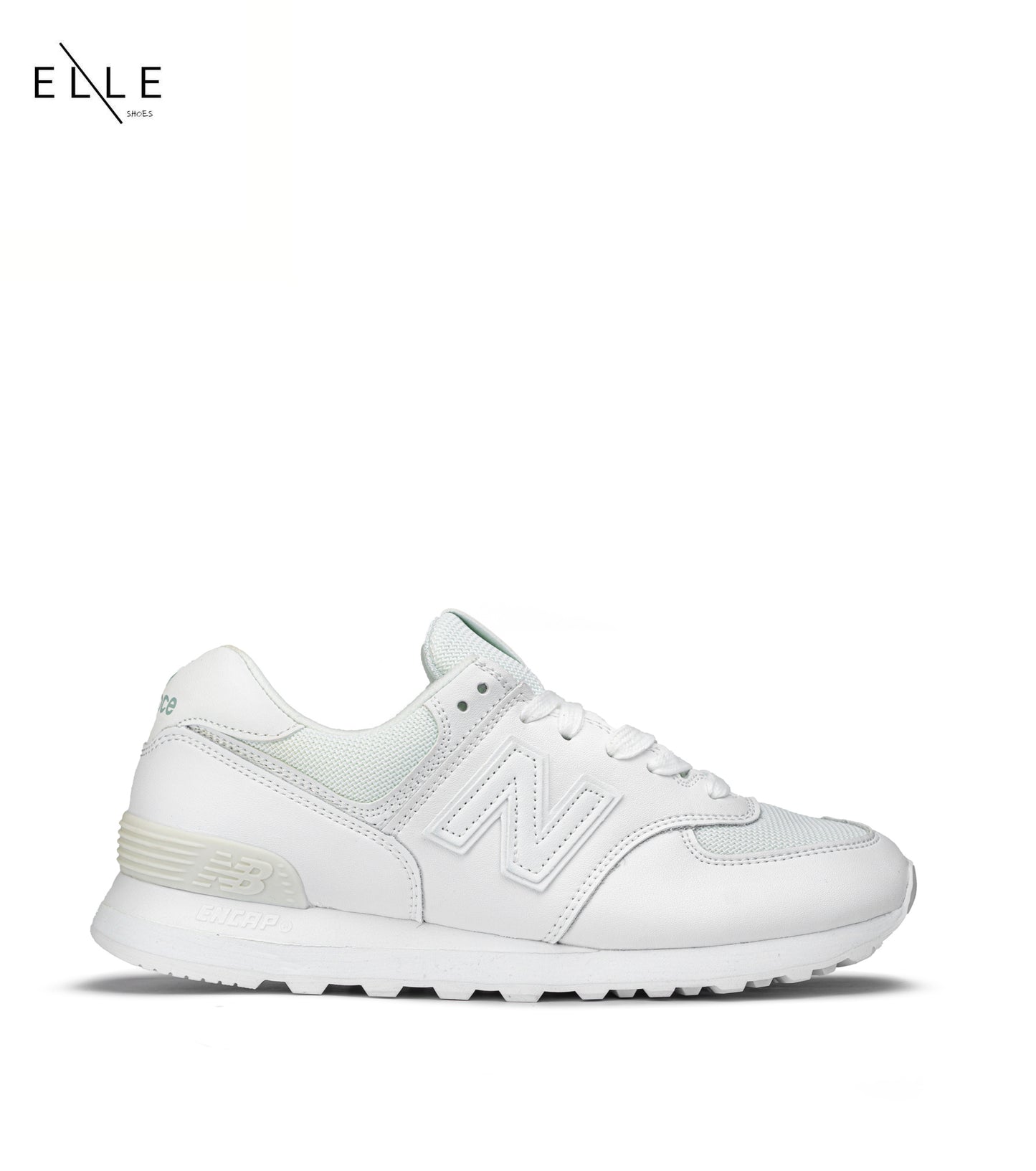 NB 574 WHITE LEATHER ( WOMEN )