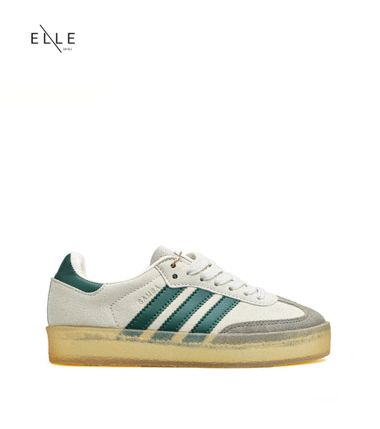 CLARKS 8TH STREET SAMBA WHITE GREEN ( WOMEN )